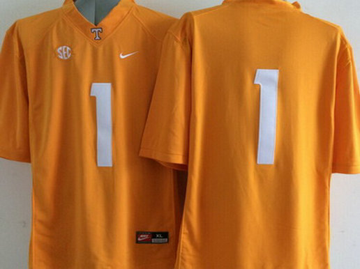 Men's Tennessee Volunteers #1 Orange 2015 College Football adidas Jersey