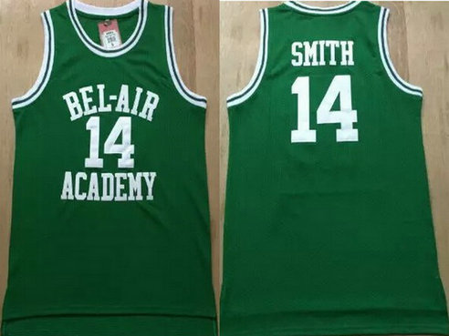 Men's The Movie Bel Air Academy #14 Smith Green Swingman Basketball Jersey