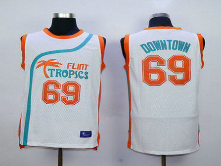 Men's The Movie Flint Tropics #69 Downtown White Soul Swingman Basketball Jersey