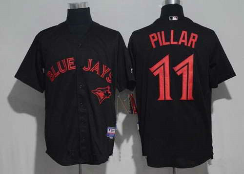 Men's Toronto Blue Jays #11 Kevin Pillar Lights Out Black Fashion MLB Majestic Cool Base Stitched Jersey