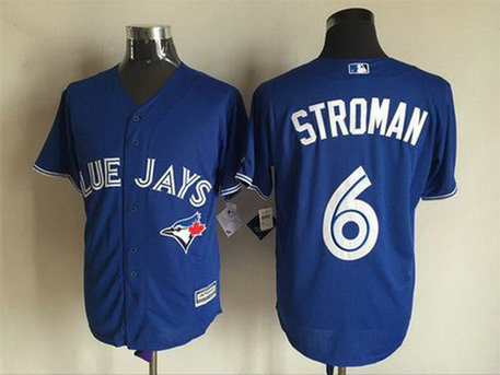 Men's Toronto Blue Jays #6 Marcus Stroman Alternate Blue 2015 MLB Cool Base Jersey