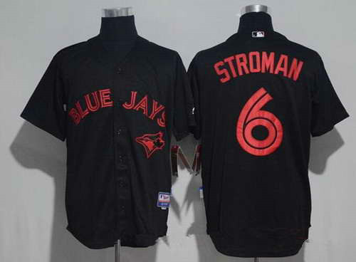 Men's Toronto Blue Jays #6 Marcus Stroman Lights Out Black Fashion MLB Majestic Cool Base Stitched Jersey