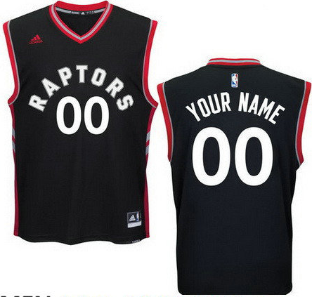 Men's Toronto Raptors New Black Custom adidas Swingman Alternate Basketball Jersey