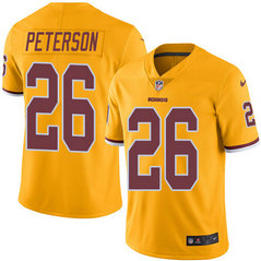 Men's Washington Redskins #26 Adrian Peterson Gold Nike Stitched NFL Limited Rush Jersey