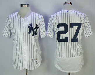 Men's Yankees 27 Giancarlo Stanton White Flexbase Jersey