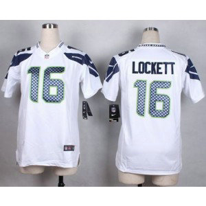 Men Draft Nike Seahawks 16 Tyler Lockett White  Stitched NFL  Jersey