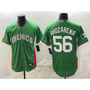 Mexico 56 Arozarena Green Cool Base Men Jersey