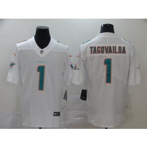Miami Dolphins 1 Tua Tagovailoa White Vapor Limited NFL Jersey