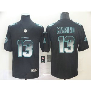 Miami Dolphins 13 Dan Marino 2019 Black Smoke Fashion Limited Men Jersey