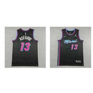 Miami Heat 13 Bam Adebayo Black Pink Men Jersey