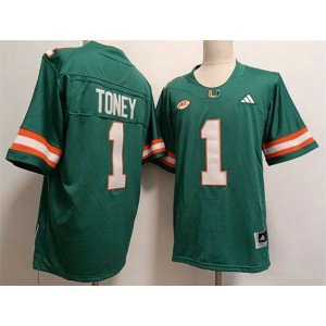 Miami Hurricanes 1 Malachi Toney Green Vapor Limited Men Jersey Miami Hurricanes 1 Malachi Toney Green Vapor Limited Men Jersey