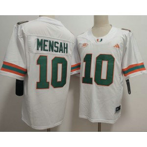 Miami Hurricanes 10 Darian Mensah White Vapor Limited Men Jersey Miami Hurricanes 10 Darian Mensah White Vapor Limited Men Jersey