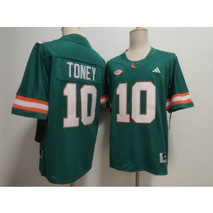 Miami Hurricanes 10 Toney Green Vapor Limited Men Jersey