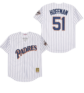 Mitchell And Ness Padres #51 Trevor Hoffman white Throwback Stitched MLB Jersey