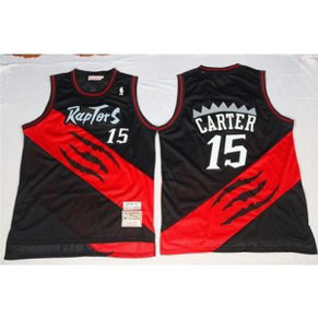 Mitchell And Ness Raptors Black-Red Throwback Customized Men Jersey