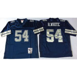 Mitchell and Ness Cowboys 54 RAndy White R.White Blue Throwback NFL Jersey
