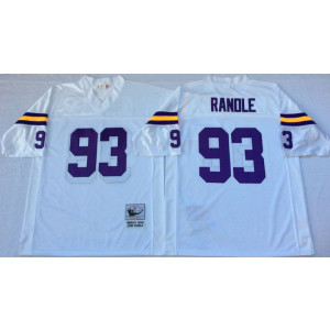 Mitchell and Ness Minnesota Vikings #93 Randle Throwback White Jersey