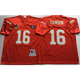 Mitchell and Ness NFL Chiefs 16 Len Dawson Red Throwback Jersey