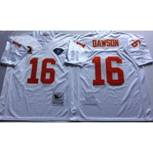 Mitchell and Ness NFL Chiefs 16 Len Dawson White Throwback Jersey