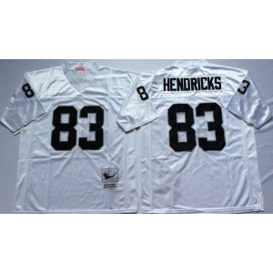 Mitchell and Ness NFL Raiders 83 Ted Hendricks White Throwback Jersey