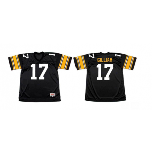 Mitchell and Ness NFL Steelers 17 Joe Gilliam Black Throwback Jersey