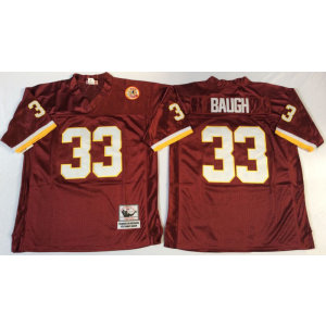 Mitchell and Ness Washington Redskins #33 Baugh Throwback Red Jersey