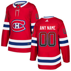 Montreal Canadiens Red Men's Customized Drift Fashion Adidas Jersey