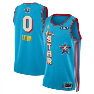 NBA 2025 All-Star 0 Jayson Tatum Light Blue Jordan Men Jersey
