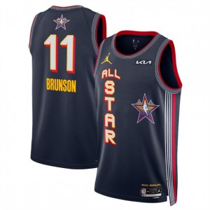 NBA 2025 All-Star 11 Jalen Brunson Navy Jordan Men Jersey