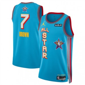 NBA 2025 All-Star 7 Jaylen Brown Light Blue Jordan Men Jersey
