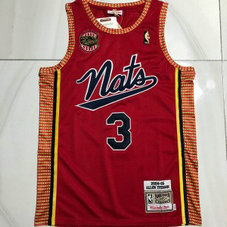 NBA 76ERS 3 Iverson Red Throwback Men Jersey