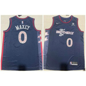NBA 76ers 0 Tyrese Maxey 2023-24 City Nike Men Jersey