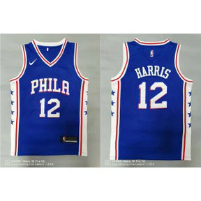 NBA 76ers 12 Tobias Harris Blue Men Jersey