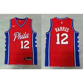 NBA 76ers 12 Tobias Harris Red Nike Men Jersey