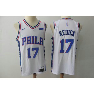 NBA 76ers 17 J.J. Redick White Nike Men Jersey