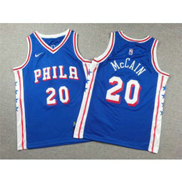 NBA 76ers 20 McCain Blue Nike Youth Jersey