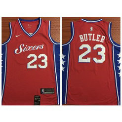 NBA 76ers 23 Jimmy Butler Red Nike Men Jersey