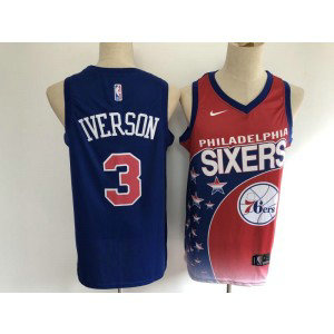 NBA 76ers 3 Allen Iverson Salute To Service Men Jersey
