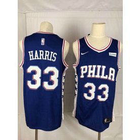 NBA 76ers 33 Tobias Harris Blue Nike Throwback Men Jersey