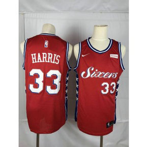 NBA 76ers 33 Tobias Harris Red Nike Throwback Men Jersey