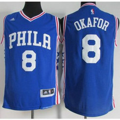 NBA 76ers 8 Jahlil Okafor Blue Men Jersey