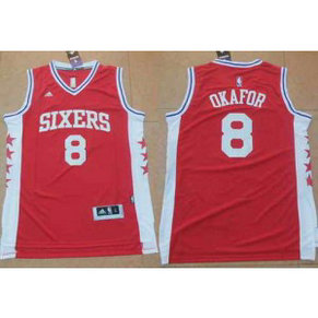 NBA 76ers 8 Jahlil Okafor Red Men Jersey