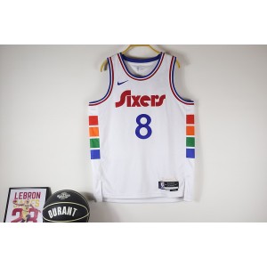 NBA 76ers 8 Paul George White Nike Men Jersey