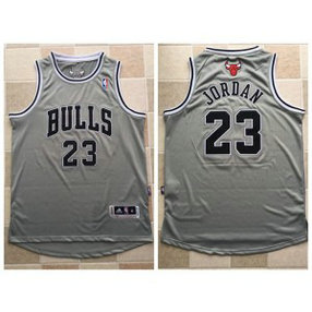 NBA Adidas Revolution 30 Chicago Bulls 23 Michael Jordan Gray Stitched Swingman Men Jersey