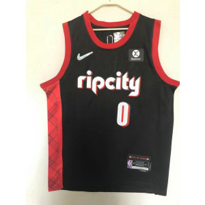 NBA Blazers 0 Damian Lillard 2021-22 City Nike Men Jersey