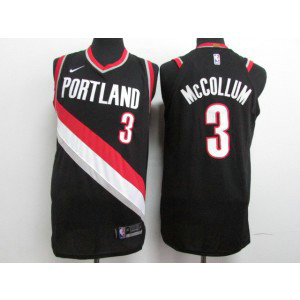 NBA Blazers 3 C.J. McCollum Black Nike Authentic Men Jersey