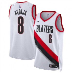 NBA Blazers 8 Deni Avdija White Association Edition Nike Men Jersey