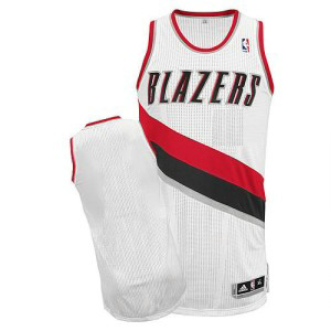 NBA Blazers Blank White Revolution 30 Men Jersey