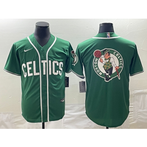 NBA Boston Celtics Green Baseball Logo Nike Men Jersey