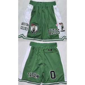 NBA Boston Celtics Green White Shorts (Run Small)